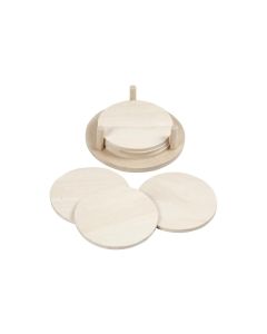 Creativ Company Holzartikel 9.5 cm Untersetzer, 6 Stück
