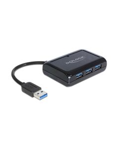 Delock USB-Hub 62440 USB 3.0 - 3x Typ-A + 1x RJ45