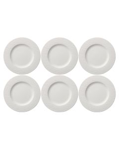 Villeroy & Boch Speiseteller Manufacture Rock Ø 27 cm, 6 Stück, Weiss