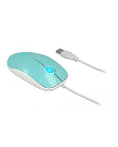 Delock Maus 12538 USB-Typ-A LED  türkis