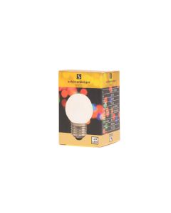 Star Trading Partylampe LED Mini Globe 1.2W E27 Weiss