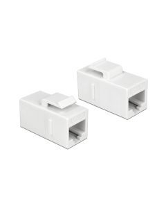 Delock Keystone-Modul RJ-45 - RJ-45, Cat.6, UTP weiss