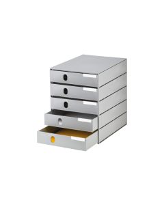 Styro Schubladenbox Styroval-Pro Öko 5 Schubladen, Grau