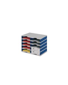 Styro Dokumentenablage styrodoc duo  Standard, Blau, 10 Fächer