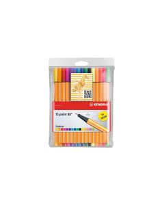 STABILO Fineliner point 88 15 Stück, Mehrfarbig