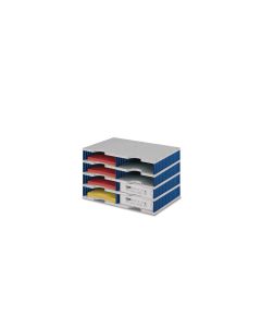 Styro Dokumentenablage styrodoc duo Standard, Blau, 8 Fächer