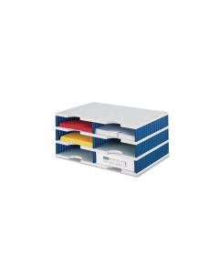 Styro Dokumentenablage styrodoc duo Standard, Blau, 6 Fächer