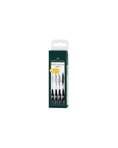 Faber-Castell Tuschestift Pitt Artist Pen Schwarz, 4er Etui
