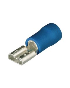 Knipex Flachsteckhülsen 4.8 x 0.8 mm Blau, 100 Stück