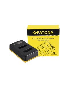 Patona Ladegerät Dual LCD USB Sony NP-BX1