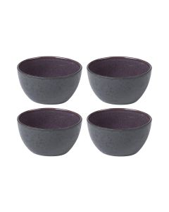 Bitz Snackschale 14 cm, 4 Stück, Schwarz/Lila