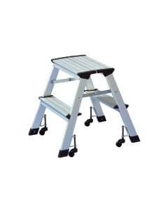 WEDO Trittleiter mit Rollen, 2 Stufen