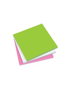 Sigel Moderationskarten 10 x 10 cm 300 Stück, Grün/Weiss/Pink