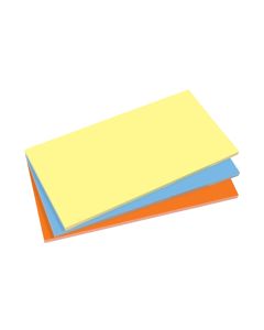 Sigel Moderationskarten 10 x 20 cm 300 Stück, Gelb/Blau/Orange