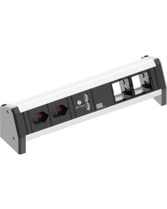 Bachmann Tischsteckdosenleiste DESK 1 2x T13, 2x ABD, USB