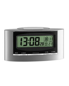 TFA Dostmann Funkuhr Solar Silber