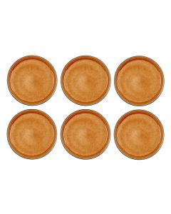 Bitz Frühstücks- & Dessertteller Ø 21 cm, 6 Stück, Schwarz/Amber