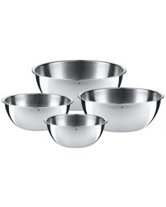 WMF Rührschüssel-Set Gourmet 0.75 l/1 l/2 l/2.75 l, Silber