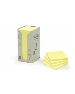 Post-it Notizzettel Recycling Notes 7.6 cm x 7.6 cm, Gelb