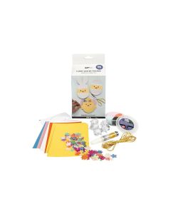 Creativ Company Bastelset Funny Easter Friends 1 Stück, Gelb/Rosa