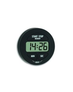 TFA Dostmann Timer Digital mit Stoppuhr, Schwarz