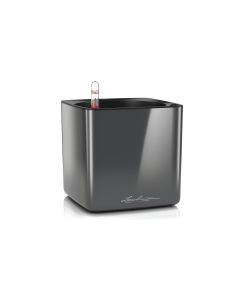 Lechuza Blumentopf CUBE Glossy 16 Schwarz glanz