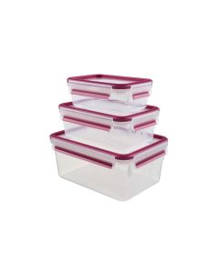 Emsa Vorratsbehälter 3 Stück, 3.85 l, Rosa/Transparent