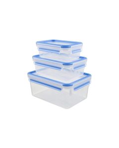 Emsa Vorratsbehälter 3 Stück, 3.85 l, Blau/Transparent