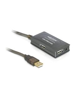 Delock USB 2.0-Verlängerungskabel mit 4-Port HUB USB A - USB A 10 m