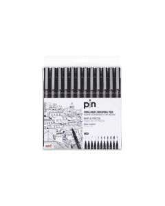 Uni Fineliner PIN Etui, 12 Stück