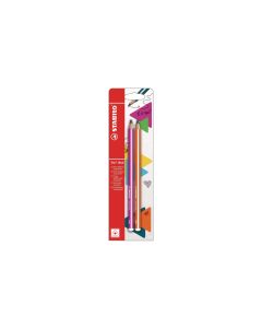 STABILO Bleistift Trio dick HB, Pink/Orange
