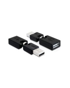 Delock USB 2.0 Adapter USB-A Stecker - USB-A Buchse, rotierbar