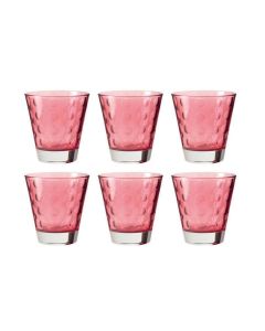 Leonardo Trinkglas Optic 215 ml, 6 Stück, Rot