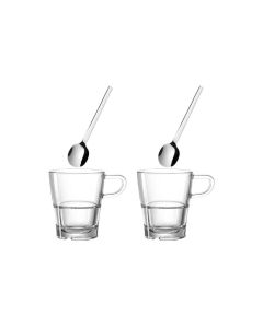 Leonardo Kaffeetasse Senso 250 ml, 2 Stück, Transparent