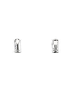 Creativ Company Verschluss Endkappen, 3.2 mm, Versilbert, 10 Stk.