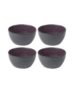 Bitz Snackschale 12 cm, 4 Stück, Schwarz/Lila