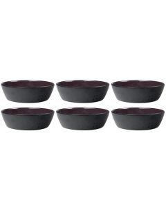 Bitz Suppenschale 18 cm, 6 Stück, Schwarz/Lila