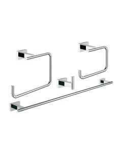 GROHE Badezimmer-Set Essentials Cube Chrom, 4 in 1