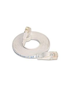 SLIM Slimpatchkabel RJ-45 - RJ-45, Cat 6, UTP, 0.5 m, Weiss