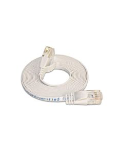 SLIM Slimpatchkabel RJ-45 - RJ-45, Cat 6, UTP, 7.5 m, Weiss