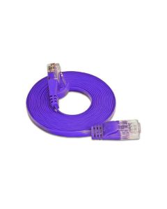 SLIM Slimpatchkabel RJ-45 - RJ-45, Cat 6, UTP, 0.1 m, Violett