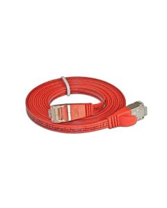 SLIM Slimpatchkabel RJ-45 - RJ-45, Cat 6, STP, 1 m, Rot