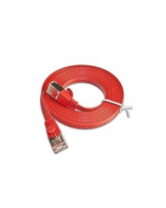 SLIM Slimpatchkabel RJ-45 - RJ-45, Cat 6, STP, 1.5 m, Rot