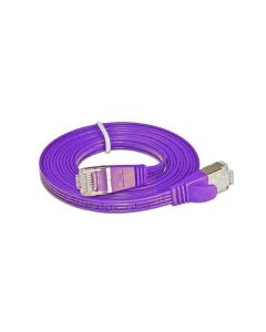 SLIM Slimpatchkabel RJ-45 - RJ-45, Cat 6, STP, 0.75 m, Violett