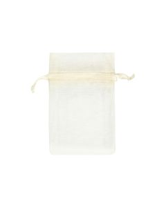 Creativ Company Organzabeutel Organza 7 x 10 cm Crème, 10 Stück