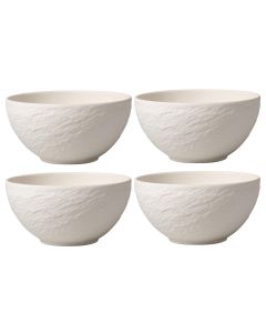 Villeroy & Boch Snackschale Manufacture Rock 14 cm, 4 Stück, Weiss