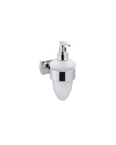 BIASCA Wandseifenspender 10.7 x 7.2 x 16.5 cm 300 ml, Weiss, Silber