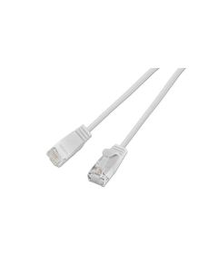 SLIM Slimpatchkabel RJ-45 - RJ-45, Cat 6, UTP, 5 m, Weiss