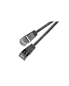SLIM Slimpatchkabel RJ-45 - RJ-45, Cat 6, U/FTP, 1 m, Schwarz
