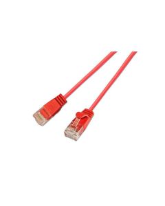 SLIM Slimpatchkabel RJ-45 - RJ-45, Cat 6, UTP, 0.5 m, Rot